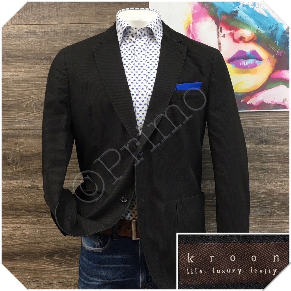 Kroon Mens Bono Cotton Blend Two Button Sport Coat Blazer 42R Casual Jacket